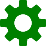 Gear in green